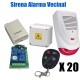 Alarma Vecinal Sirena Exterior Luz 20 controles remotos Expa